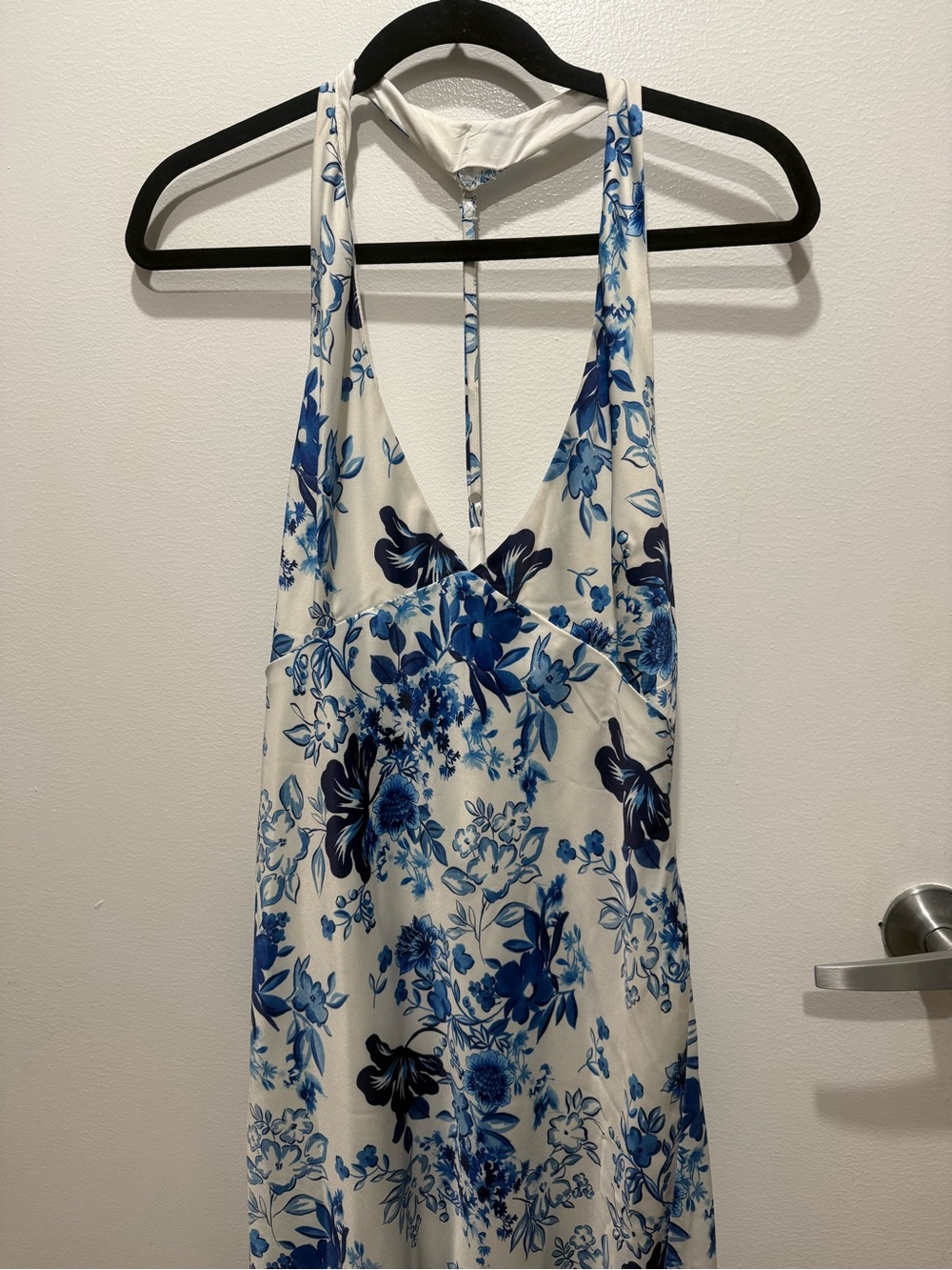 Peppermayo White Dress with Blue Floral Print - Picture 3 of 4